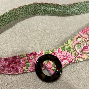 Vera Bradley Pink and Green Floral Belt